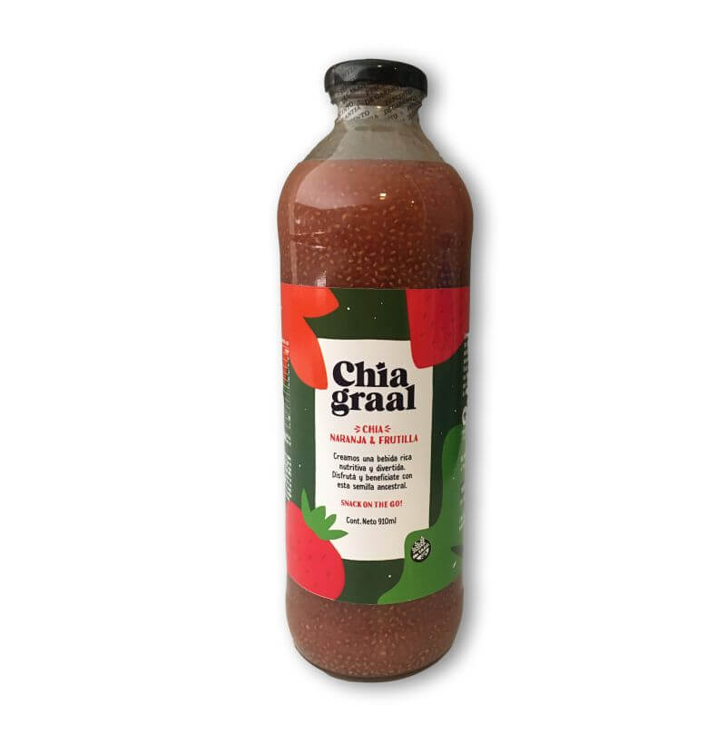 Jugo Frutilla naranja & chia x 910 ml SIN TACC - CHIA GRAAL