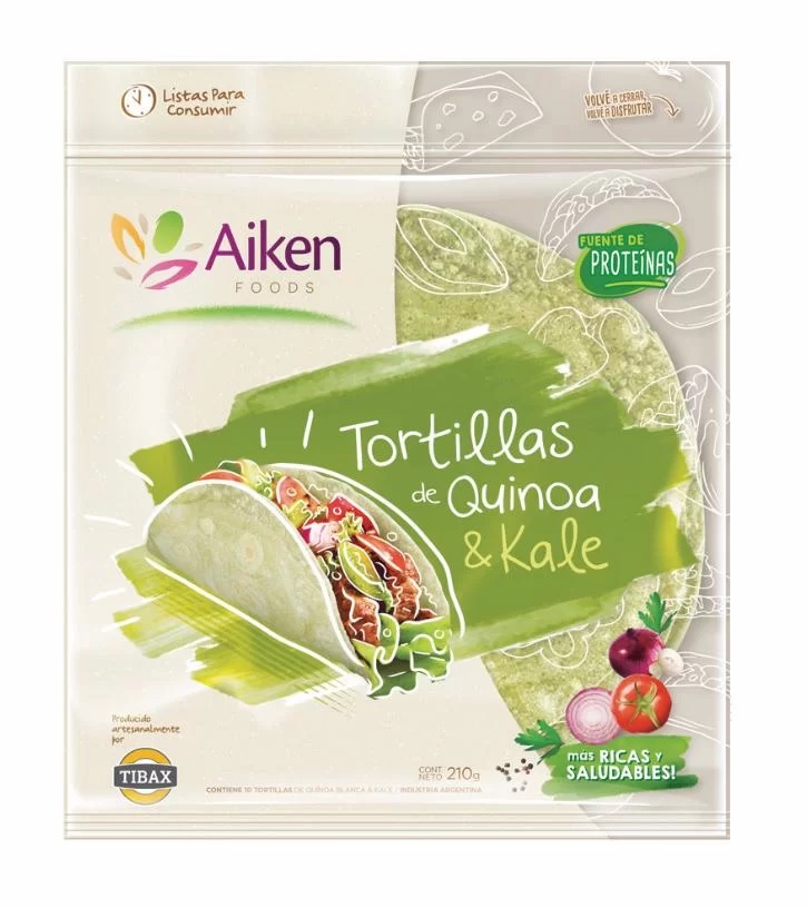 Tortillas de Quinoa y Kale x 210 g - AIKEN
