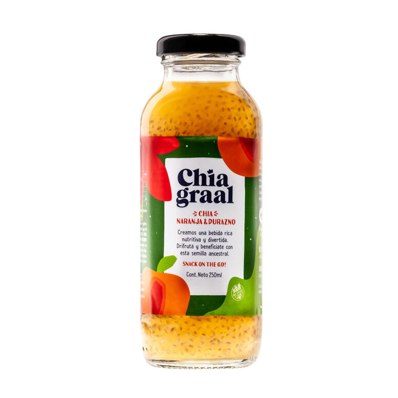 Jugo Durazno y Naranja 250ml  - Chia Graal