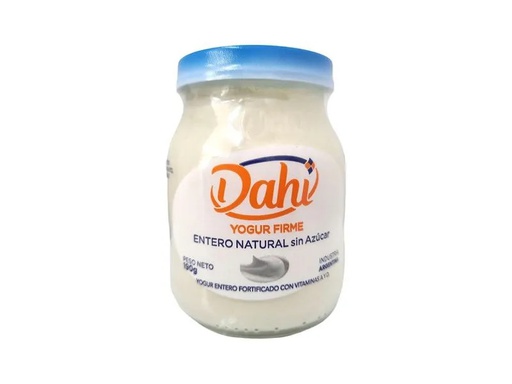 Yogurt entero natural con azúcar 190gr - Dahi