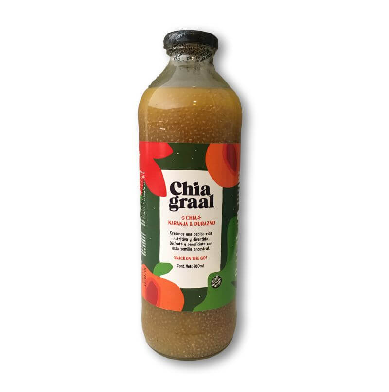 Jugo Durazno, Naranja & Chia 910ml - Chia Graal