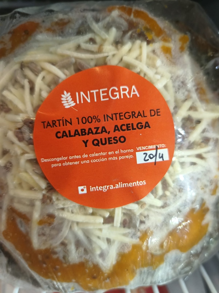 Tartín acelga/queso/calabaza - Integra