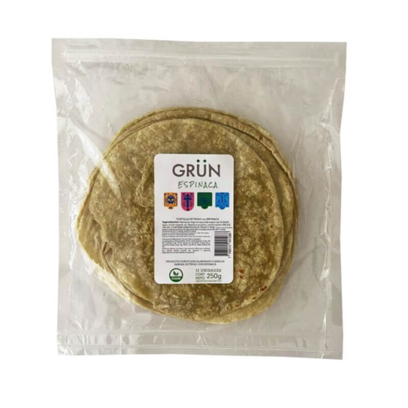 Tortilla de trigo espinaca - Grun