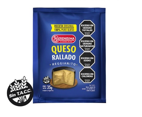 Queso Rallado x 35 gr - La Serenisima