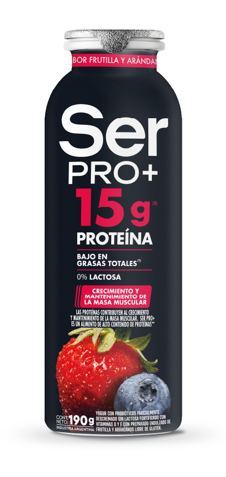 Yogur bebible Ser Pro sabor frutilla y arandanos 190 g