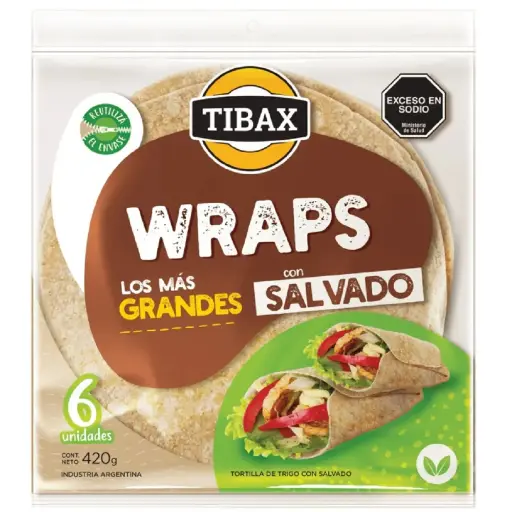Wraps de salvado x 6 unidades - Tibax