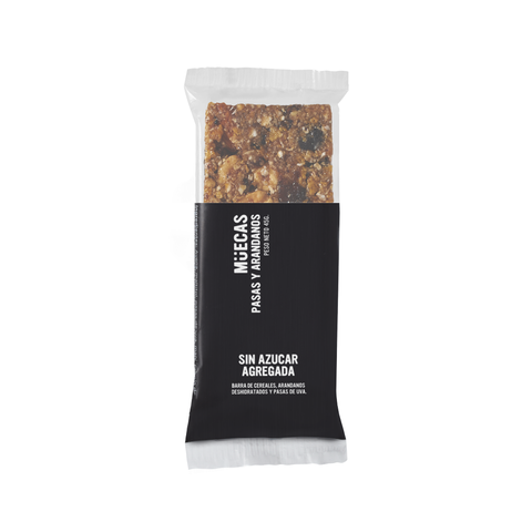 Barra de cereal pasas/arandanos Sin Azucar - MUECAS
